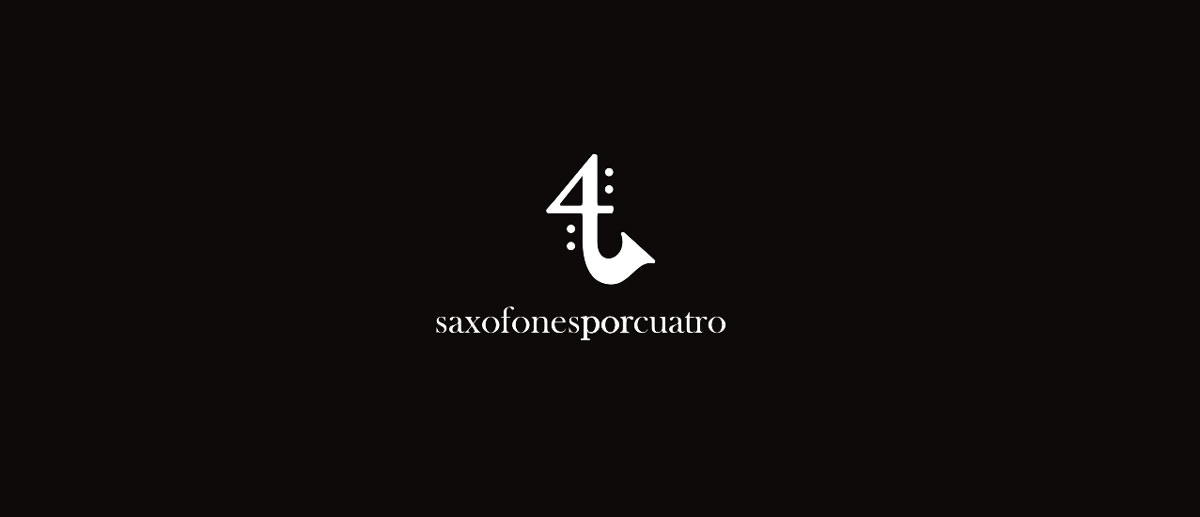 Saxofones por Cuatro - Logo